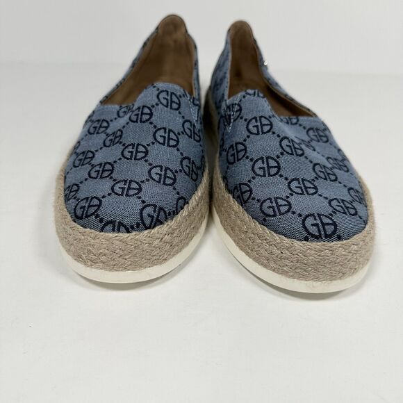 Giani Bernini Shoes Women's 10 Blue Archerr Memory Foam Monogram Espadrille - Picture 3 of 11
